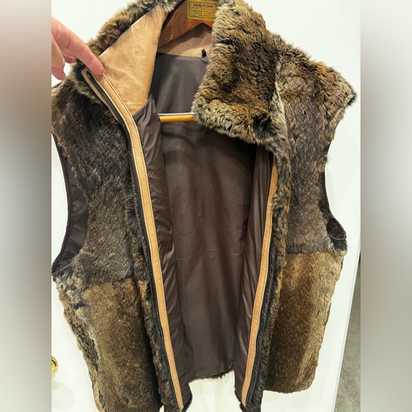 Andrew Marc Rabbit Fur Vest Large - Picture 4 of 6